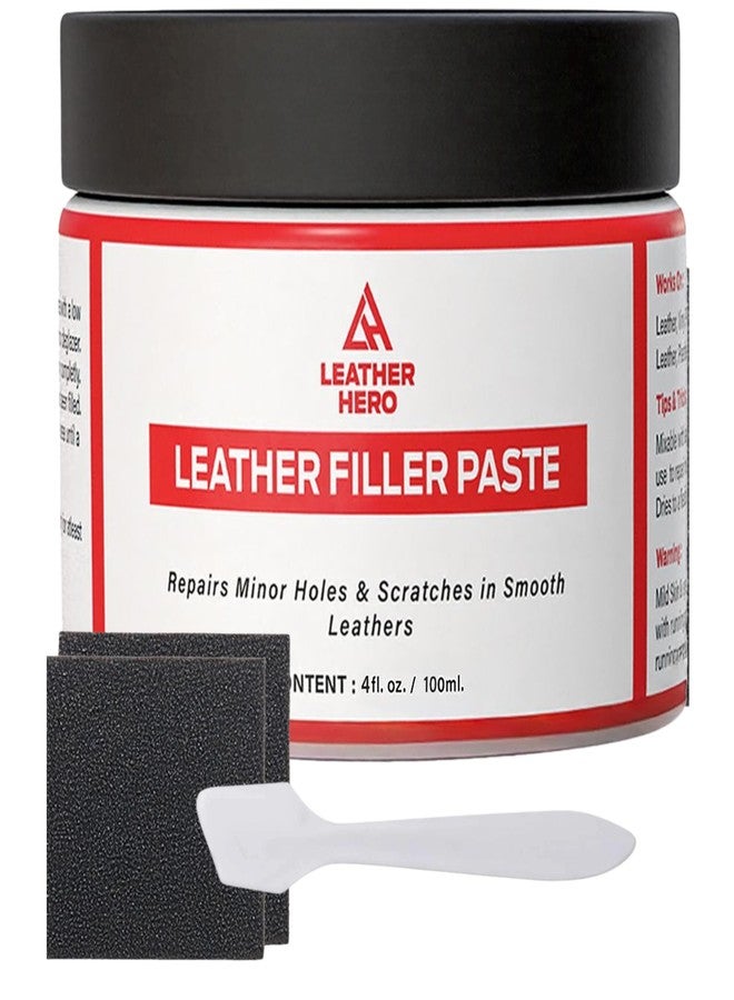 Leather Hero Filler for Filling or Repairing Holes, Tears, Cracks, Scratches, for Car Seats, Furniture, Shoes- Flexible with Applicator (100mL) - Image 1