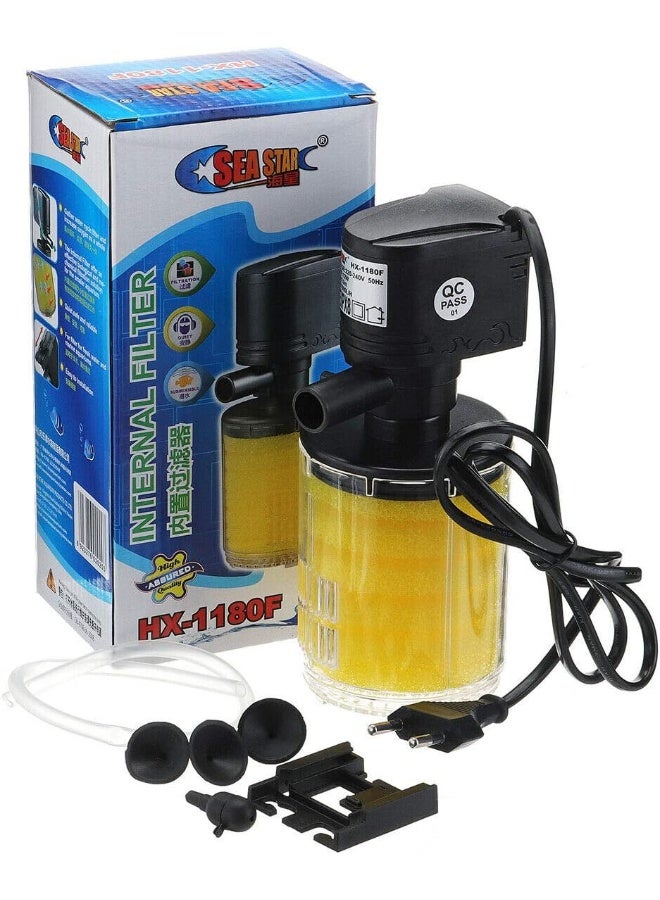 Mumoo Bear Aquarium Filter Fish Tank Submersible Pump Spray Built-In Filter Material Water Purifier Filtration - Image 2