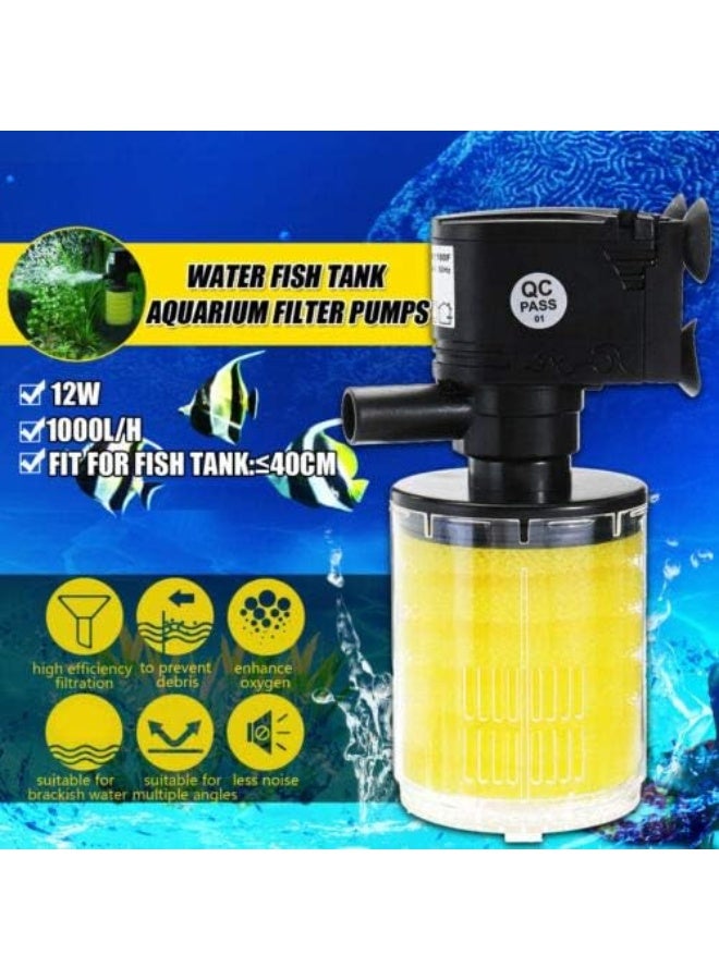 Mumoo Bear Aquarium Filter Fish Tank Submersible Pump Spray Built-In Filter Material Water Purifier Filtration - Image 3