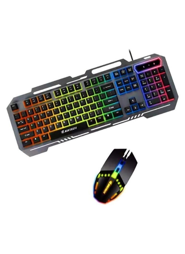 ماركة غير محددة - مجموعة لوحة مفاتيح وماوس للألعاب، RGB متعدد الإضاءة، sk500 - Image 1