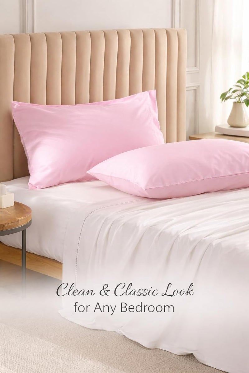 EVOLIVE Ultra Soft Brushed Microfiber Standard Size 20"x30" Pillowcases Pair Set of 2 with Envelope Closure (20"x30" Standard, Pink) - Image 3