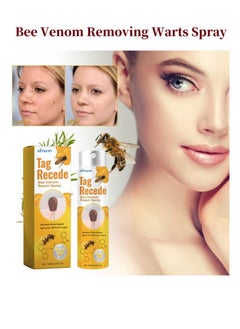 Tag Recede Bee Venom Repair Spray, A Gentle Safe Portable Wart Removal Spray with Natural Extracts for All Skin Types，Universal for Both Men and Women Wart Removal .Protecting Health and Beauty.