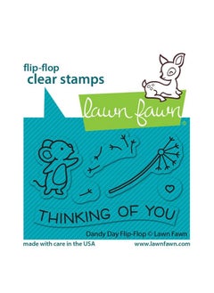 Lawn Fawn Lf2562 Dandy Day Flipflop 2X3 Clear Stamp Set 
