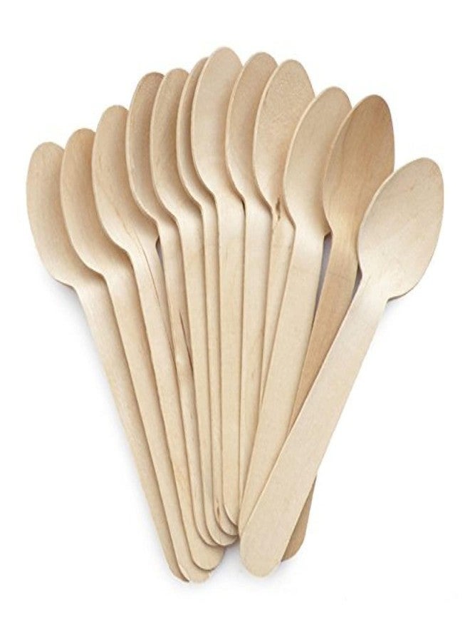 Drumstone (𝗦𝗽𝗲𝗰𝗶𝗮𝗹 𝟱 𝗬𝗲𝗮𝗿𝘀 𝗪𝗮𝗿𝗿𝗮𝗻𝘁𝘆) 110mm Disposable Wooden Spoons (30 pcs) | Natural Biodegradable Cutlery | Eco-Friendly Compostable Utensils for Parties, Weddings - Image 1