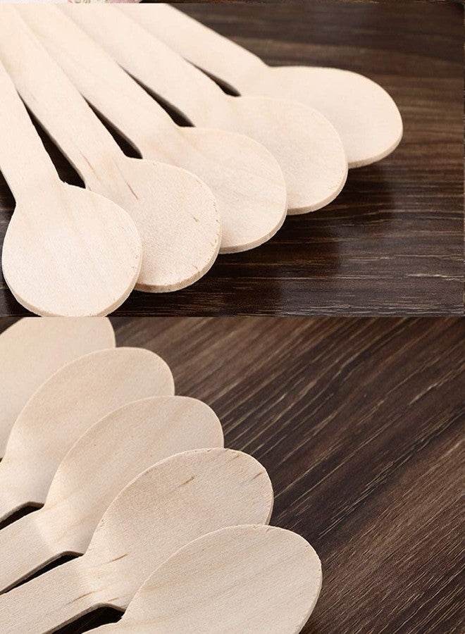 Drumstone (𝗦𝗽𝗲𝗰𝗶𝗮𝗹 𝟱 𝗬𝗲𝗮𝗿𝘀 𝗪𝗮𝗿𝗿𝗮𝗻𝘁𝘆) 110mm Disposable Wooden Spoons (30 pcs) | Natural Biodegradable Cutlery | Eco-Friendly Compostable Utensils for Parties, Weddings - Image 5