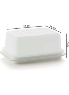Tupperware Butter Dish with Lid Eco Butter Margarine Storage Container White  - Image 1