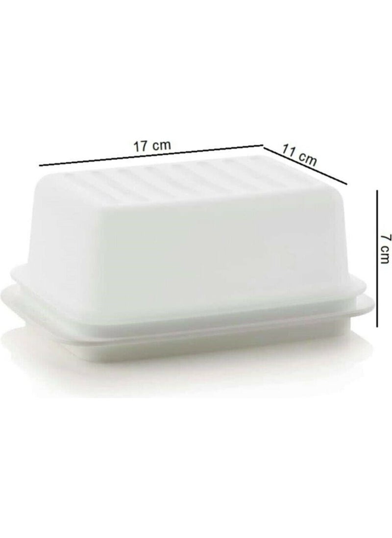 Tupperware Butter Dish with Lid Eco Butter Margarine Storage Container White  - Image 1