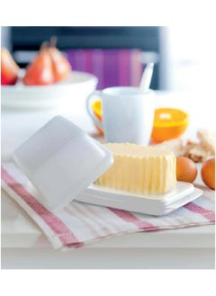 Tupperware Butter Dish with Lid Eco Butter Margarine Storage Container White  - Image 2