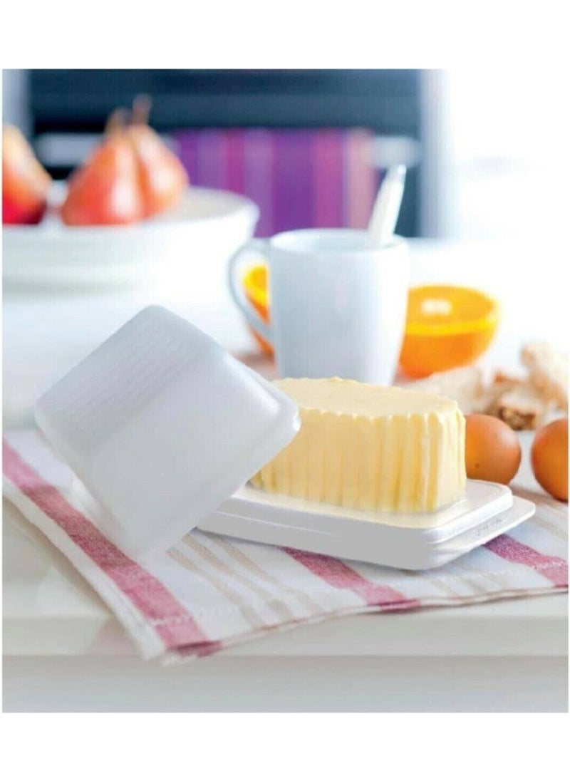 Tupperware Butter Dish with Lid Eco Butter Margarine Storage Container White  - Image 2