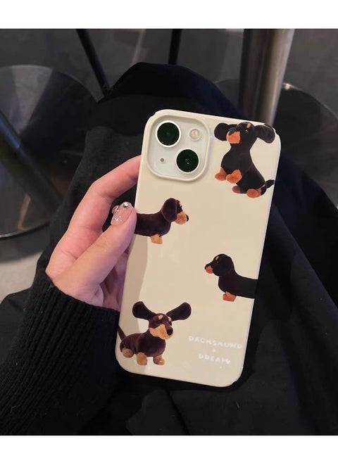 iPhone 13 Sausage Puppy Pattern Case Cover, Anti-Explosion and Anti-Drop, Easy To Install, Back Hard Back Ultra Thin Case Shockproof Protection Case Cover For iPhone 13 6.1 Inch