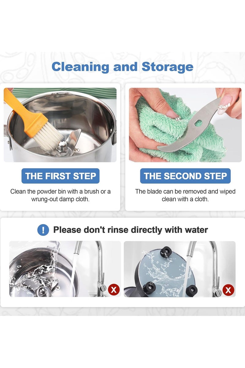 عربست طاحونة حبوب كهربائية، طاحونة توابل طحن دقيق، 150 جرام سعة كبيرة طحن فائق الجودة، 650 واط طاقة عالية، للقهوة/التوابل/المكسرات/الحبوب، شفرات الفولاذ المقاوم للصدأ - Image 5