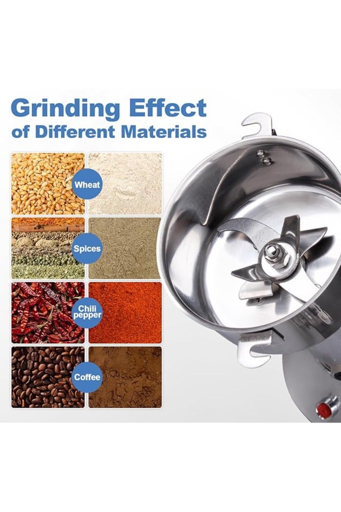 عربست طاحونة حبوب كهربائية، طاحونة توابل طحن دقيق، 150 جرام سعة كبيرة طحن فائق الجودة، 650 واط طاقة عالية، للقهوة/التوابل/المكسرات/الحبوب، شفرات الفولاذ المقاوم للصدأ - Image 2
