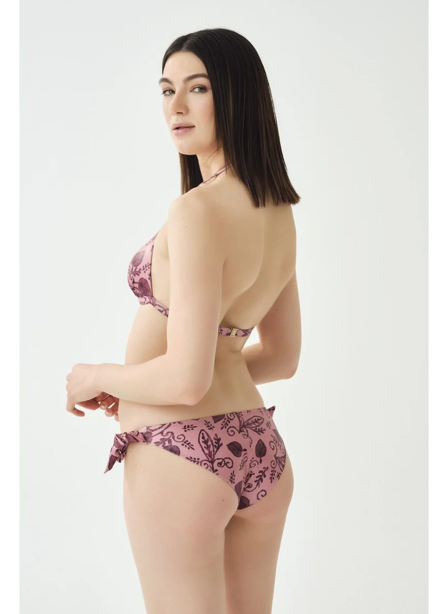 dagi Dried Rose Lace-Up Brazilian Bottom