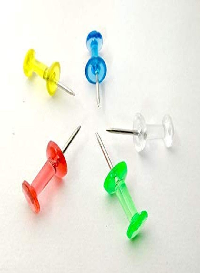 Truvic Transparent Multicolour Push Pins/Board Pins/Gem Pins 100 Pieces - Image 2