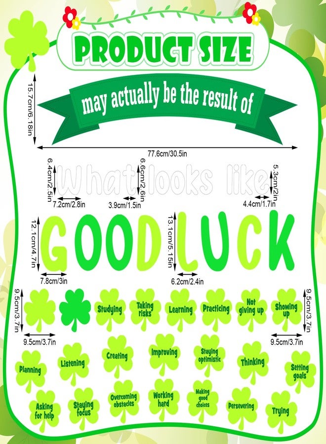 Feifeiya 80 Pcs St. Patrick's Day Bulletin Board March Bulletin Board Inspirational DIY Shamrock Cutouts with White Black Burlap Border for Irish Festival Party Favor Supplies Toddler Classroom Wall Decor - Image 4