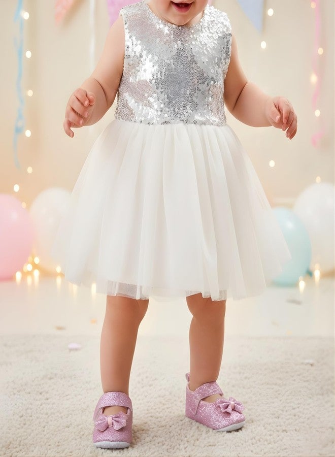 PureSole Party Booties for Baby Girls 9-12 Months | Sparkling Glitter Finish Baby Shoes with Memory Foam Insole | 100% Cotton Lining, Velcro Closure & Anti-Skid Sole | Perfect for Birthdays, Celebrations, Photoshoots, Parties & More (Pink) - Image 2