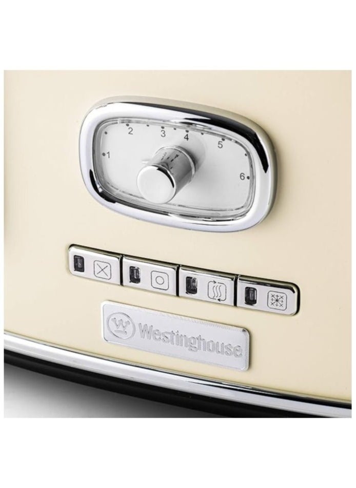 Retro Series 4-Slice Toaster – 1750W | High-Power Toaster with Even Heating, 6 Browning Levels & Bagel Mode