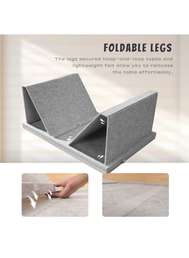 Tektalk Felt Jigsaw Puzzle Board with 5 Coloured Drawers, Portable Puzzle Table for Adults, Super Lightweight Platform with Cover, Storing for 1500, 1000, 500 Jigsaw Puzzle Pieces - Light Grey - Image 2
