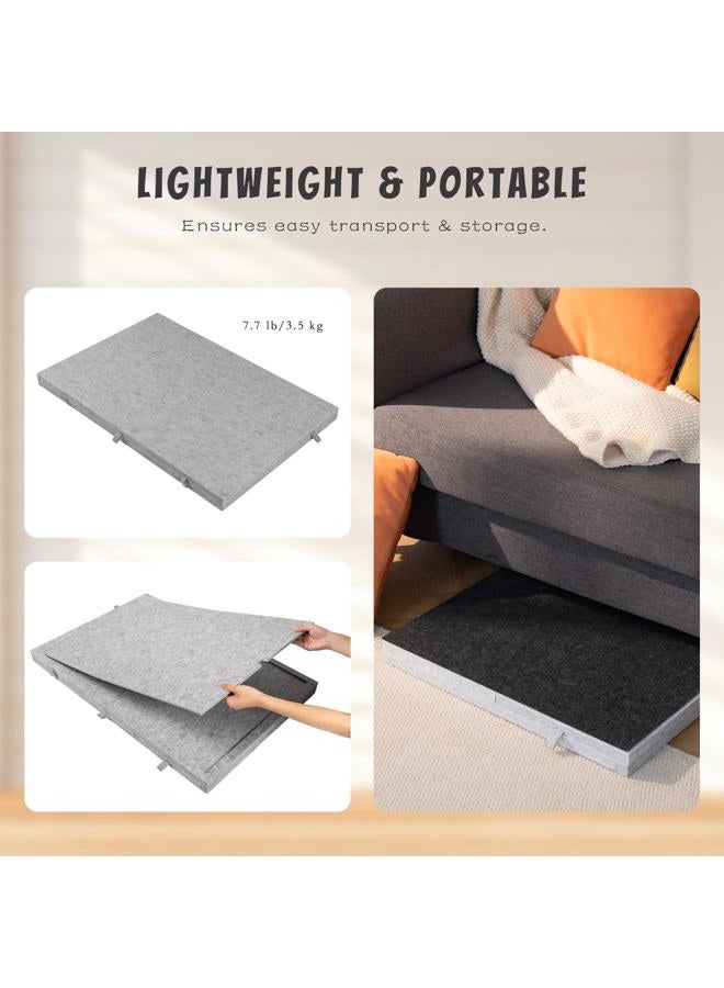 Tektalk Felt Jigsaw Puzzle Board with 5 Coloured Drawers, Portable Puzzle Table for Adults, Super Lightweight Platform with Cover, Storing for 1500, 1000, 500 Jigsaw Puzzle Pieces - Light Grey - Image 3