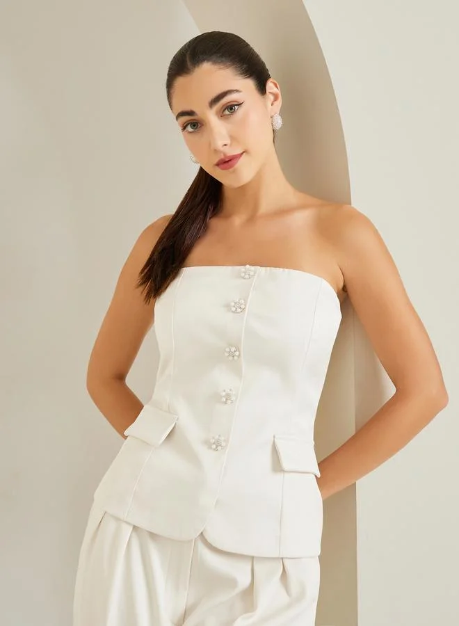 ستايلي صديري سكري بدون أكمام بأزرار