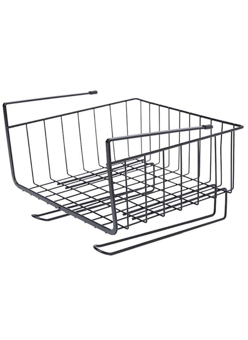 Generic - Multi-Functional Kitchen Storage Rack, Metal Basket Organizer with Paper Towel Holder, Space-Saving Hanging Shelf for Bathroom and Wardrobe, Easy to Assemble - Image 1