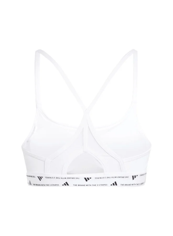 adidas adidas AERCT LS 3S BRA White Training BRA for Women - XS