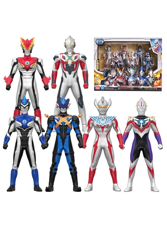 Ldcx Lingdong Chuangxiang Boys' Toy, Children's Birthday Gift, Toray Tachia Tachia Oubotaman Hero Soft Rubber Set Gift Box Two - Image 5