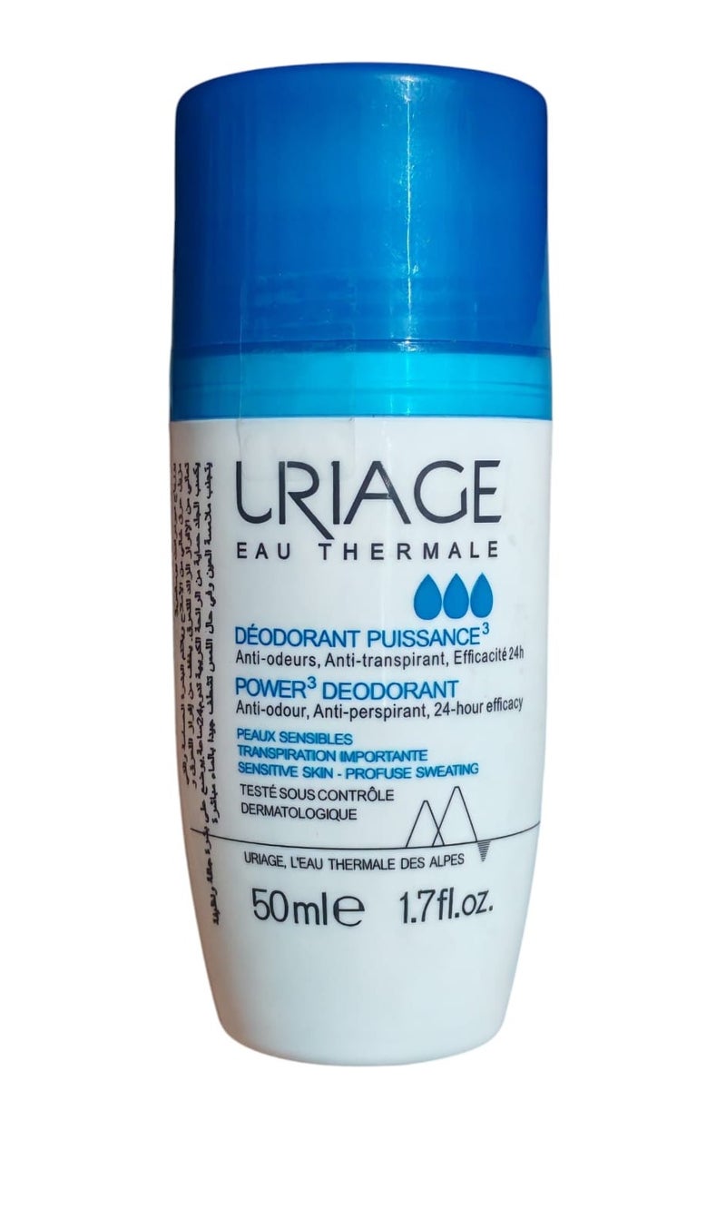 Uriage Deodorant Roll-On 50ml – Anti-Odor & Anti-Perspirant for Sensitive Skin, 24-Hour Protection - Image 1