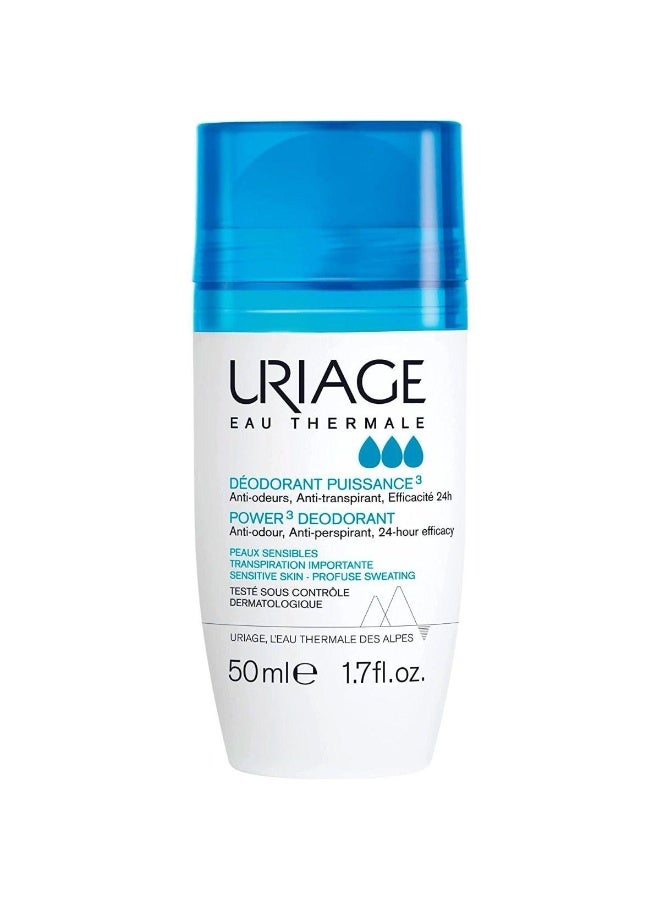 Uriage Deodorant Roll-On 50ml – Anti-Odor & Anti-Perspirant for Sensitive Skin, 24-Hour Protection - Image 2