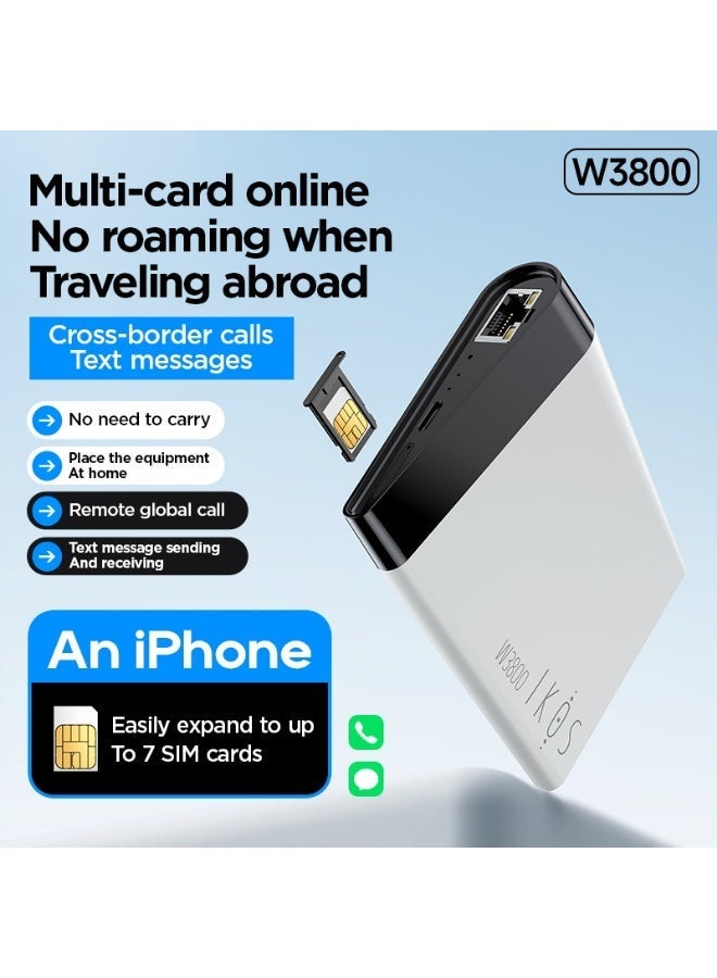 IKOS W3800 4G SIM Adapter for iPhone & Android, Roaming-Free Calls & SMS Worldwide, App-Based Control, Call Recording, Secondary Phone Line – Ideal for Travel & Digital Nomads to Keep Your Home Number Active Abroad - Image 2