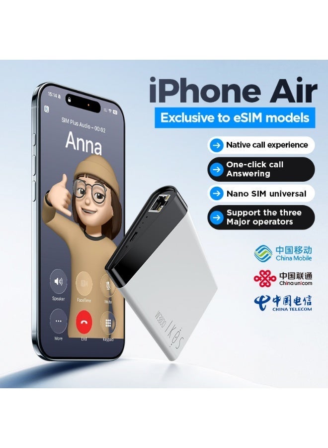 IKOS W3800 4G SIM Adapter for iPhone & Android, Roaming-Free Calls & SMS Worldwide, App-Based Control, Call Recording, Secondary Phone Line – Ideal for Travel & Digital Nomads to Keep Your Home Number Active Abroad - Image 5