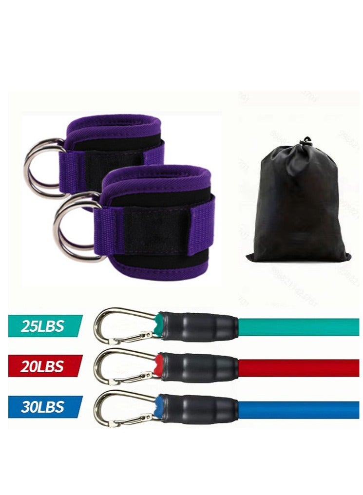 Generic 6-piece set ankle buckle fitness tension belt ankle buckle leg strength training hip lift beautiful legs resistance anklet  - Image 1