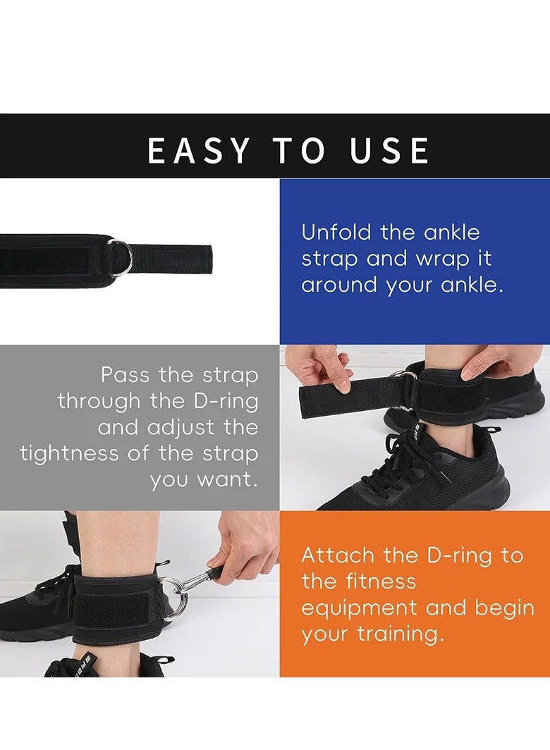 Generic 6-piece set ankle buckle fitness tension belt ankle buckle leg strength training hip lift beautiful legs resistance anklet  - Image 2