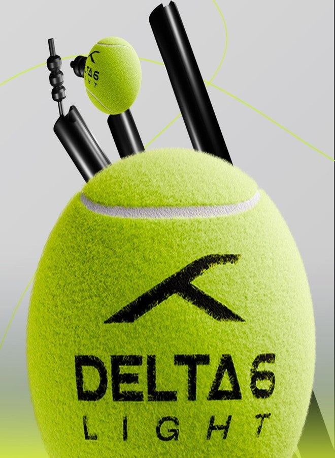 Hundred Cotton Delta 6 Light Cricket Tennis Balls | Bounce Consistency | Comfort Grip | Pressurized Core | 75 Grams | Yellow | Pack of 6 - Image 5