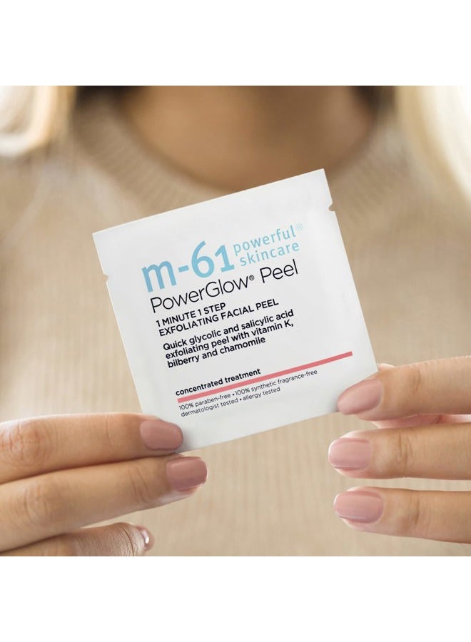 M-61 PowerGlow® Peel- 30 Treatments- 1-minute, 1-step exfoliating glow peel with glycolic, vitamin K & chamomile - Image 3
