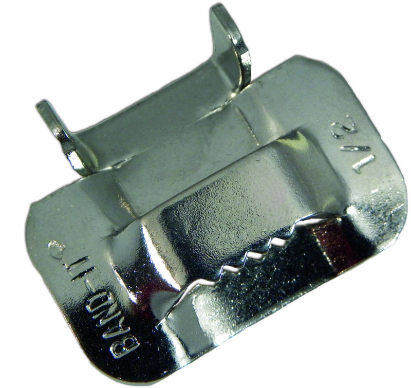 BAND-IT C25499 201/301 Stainless Steel Ear-Lokt Buckle, 1/2" Width, 100 per Box - Image 2