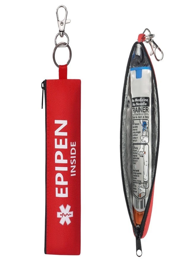 MEDMAX 1 Pack Insulated Slim Epipen Carry Case, Portable Double Sided Emergency Printing Medical Pouch Holder for One Epipen Allergy Medicine Essentials - Image 1