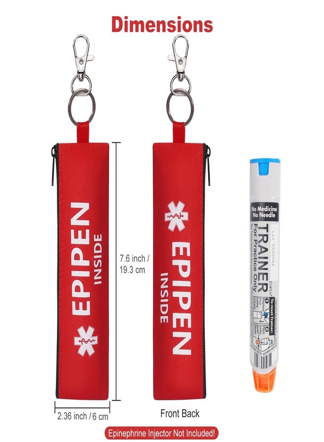 MEDMAX 1 Pack Insulated Slim Epipen Carry Case, Portable Double Sided Emergency Printing Medical Pouch Holder for One Epipen Allergy Medicine Essentials - Image 3