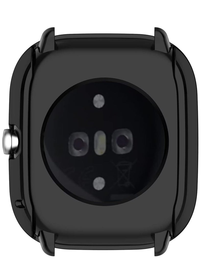 جراب حماية متوافق مع ساعة امازفيت GTS 4 ميني (غير متوافق مع GTS 4)، جراب بولي يوريثين ناعم ومقاوم للحرارة بتصميم رفيع وممتص للصدمات  (لون اسود) - Image 4