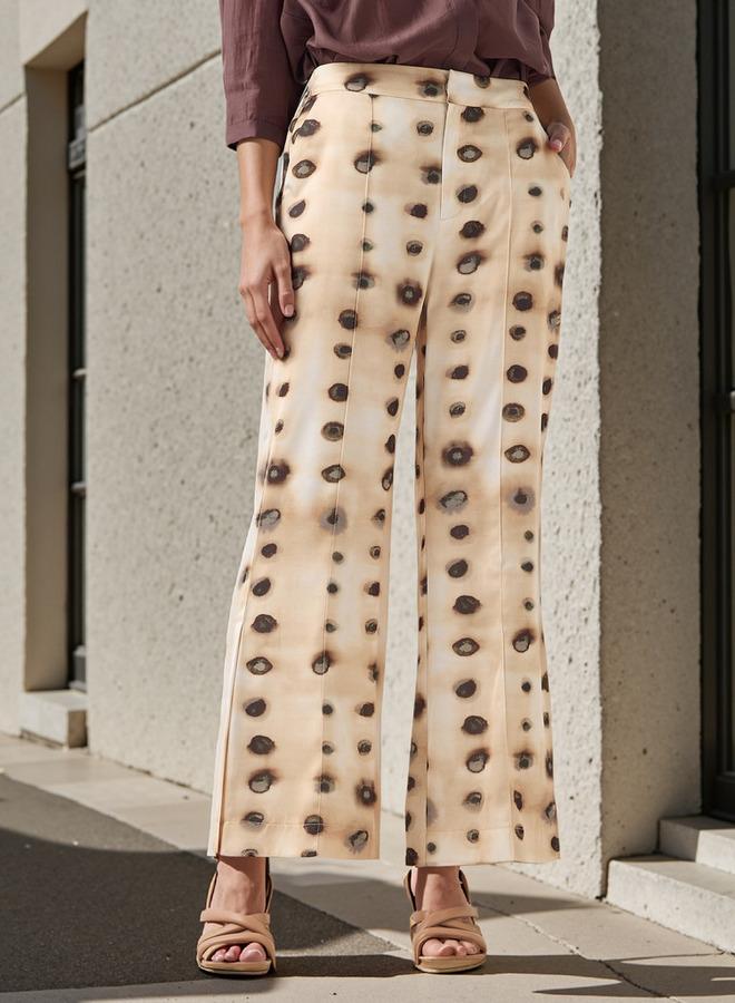 ايكونيك بنطلون واسع بطبعة أيقونية شاملة - Image 1