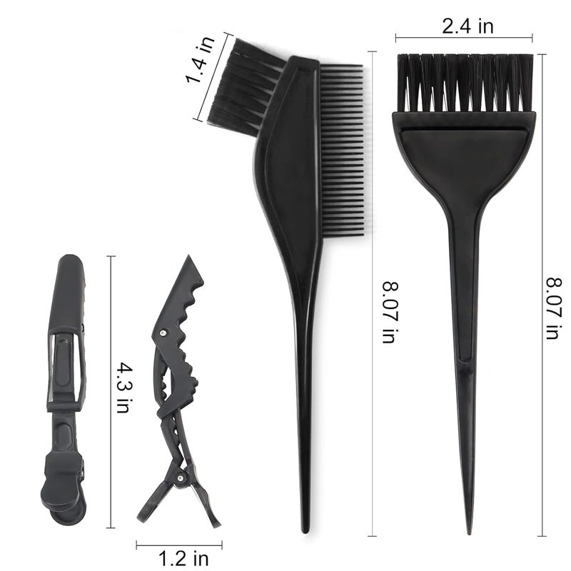Mf ® 5Pcs Professional Salon Hair Coloring Dyeing Kit, Hair Bleach Dit Hair Coloring Products with Hair Dye Brush, Hair Color Bowl, Hair Clips. - Image 4