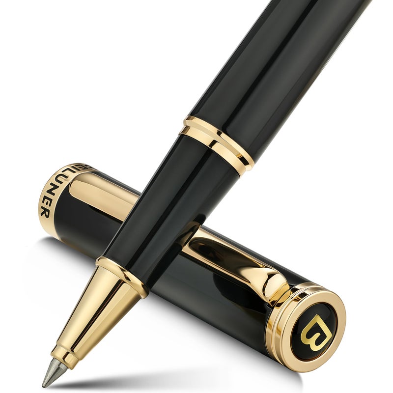 BEILUNER Luxury Rollerball Pen,24K Gold Trim,Noble and Elegant Designs,Schneider Ink Refill, Best Roller Ball Pen Gift Set for Men & Women, Professional, Executive Office, Nice Pens - Image 1