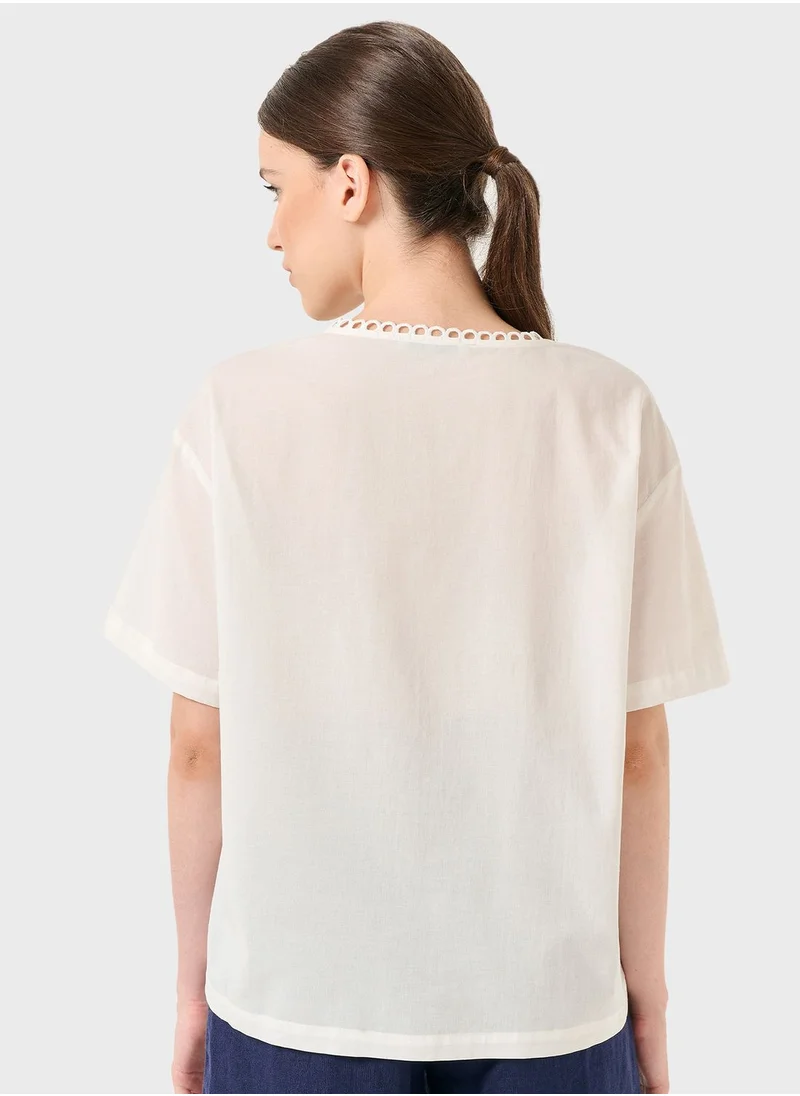 جيمي كي Printed Button Down Shirt