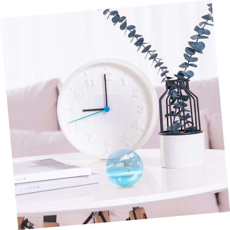 White Crystal Ball Glass Sphere Feng Shui Meditation Home Office Decor - Image 5