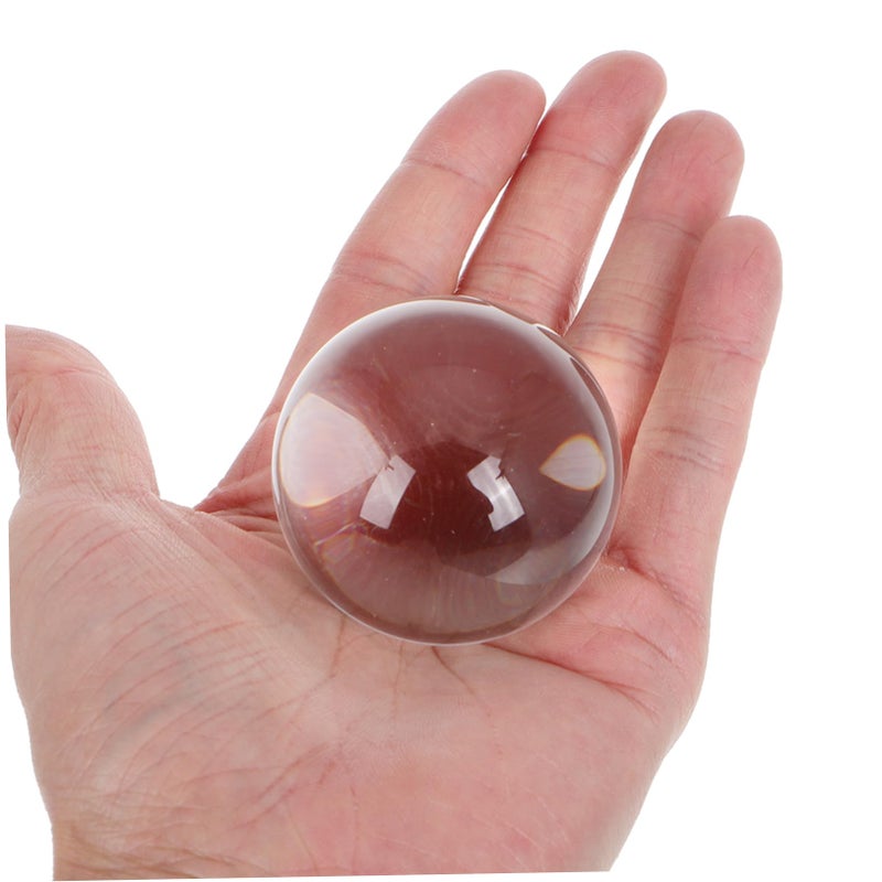 White Crystal Ball Glass Sphere Feng Shui Meditation Home Office Decor - Image 4