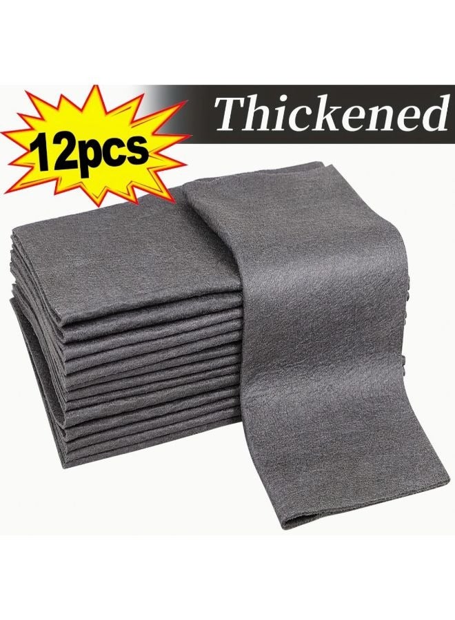 12 Pieces 30*30cm Multipurpose Thickened Magic Cleaning Cloth  Highly Absorbent Lint Free Cloth - Image 1