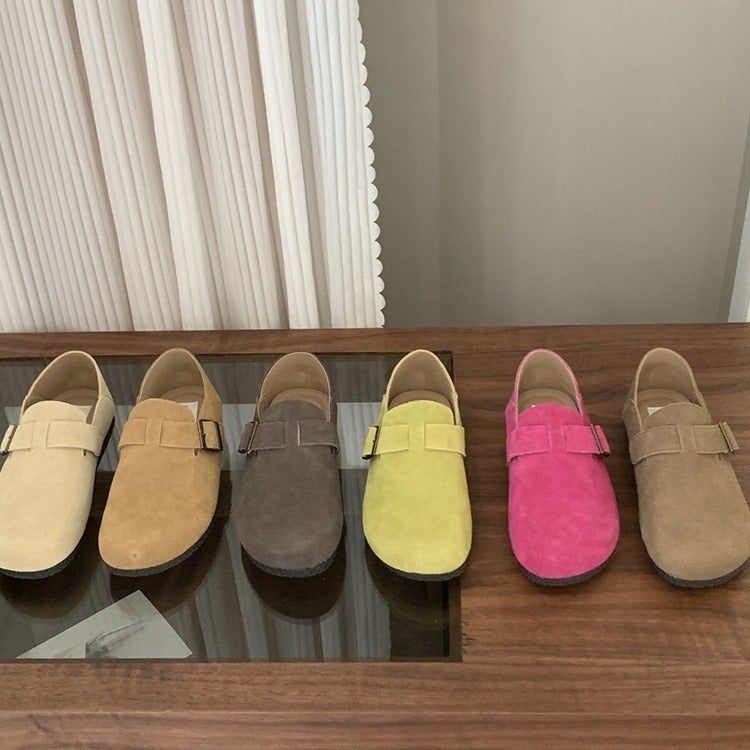 Sanxi'S Same Autumn Genuine Leather All-Inclusive Birkenstock Shoes Thick-Soled Fishing Birkenstock Shoes Slip-On Leather Shoes - Image 2