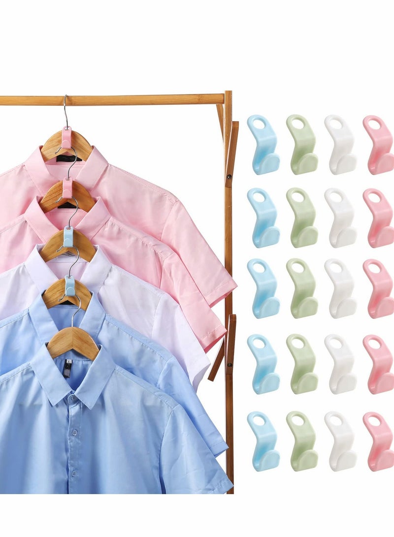 KASTWAVE Hanger Hooks Connecter, Thicken, Load 20 Pounds, Cascading Clothes for Heavy Duty Space Saving Connection Hooks (100Pcs) - Image 1
