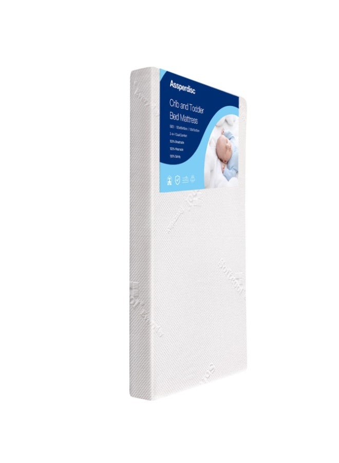 Assperdisc Crib Mattress,130x70cm Dual-Sided Baby Mattress,Breathable & Removable Toddler Bed Mattresses,3D Air Mesh,Anti-Suffocation Design,Machine Washable - Image 1