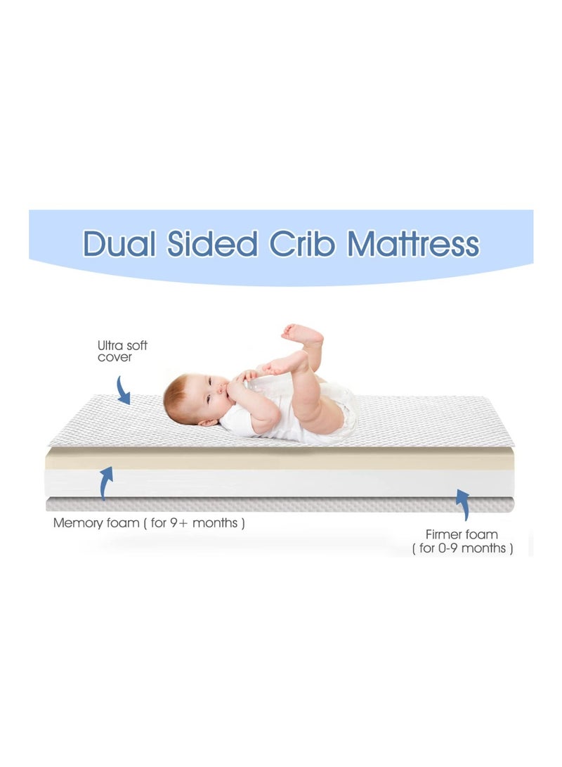 Assperdisc Crib Mattress,130x70cm Dual-Sided Baby Mattress,Breathable & Removable Toddler Bed Mattresses,3D Air Mesh,Anti-Suffocation Design,Machine Washable - Image 5